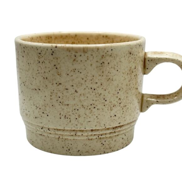 Vintage Homer Laughlin Ceramic Mugs MCM Speckled Set of 8 - Picture 3 of 7